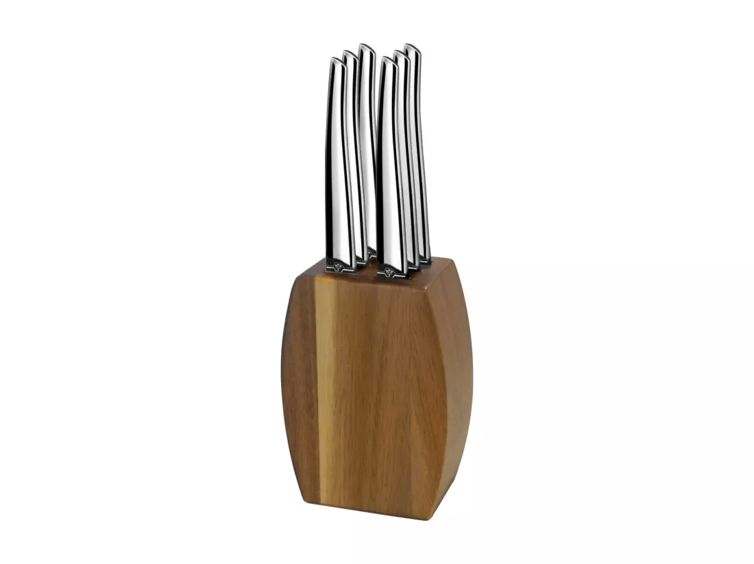 Jet - Bloc bois d'acacia 6 couteaux steak