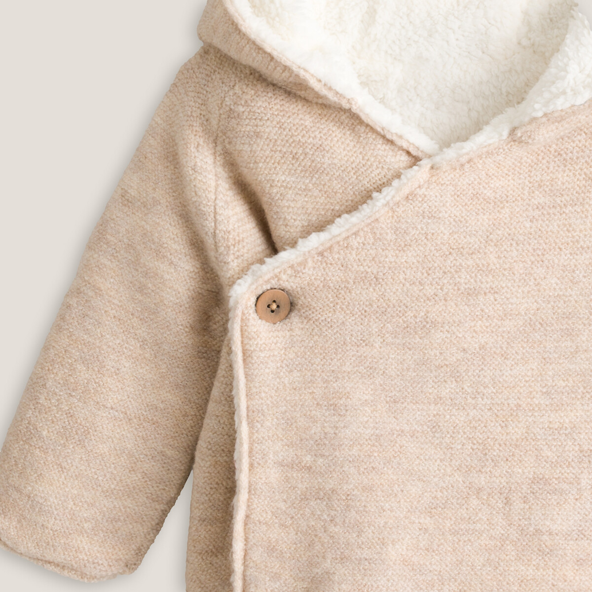 LA REDOUTE COLLECTIONS<br>Cardigã com decote em V e fechamento por botões em malha fina