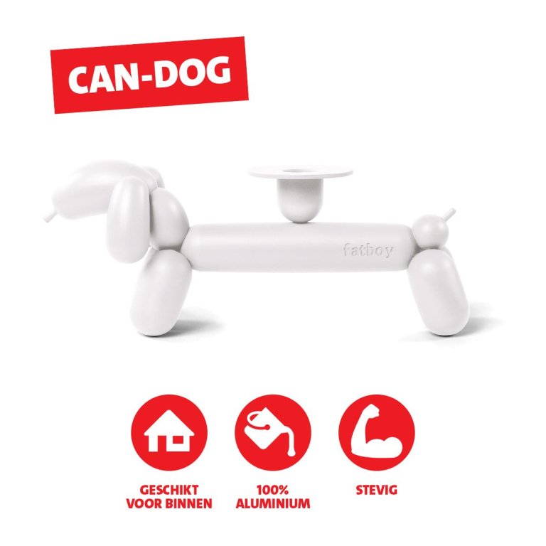 Fatboy Can-Dog kandelaar teckel wit