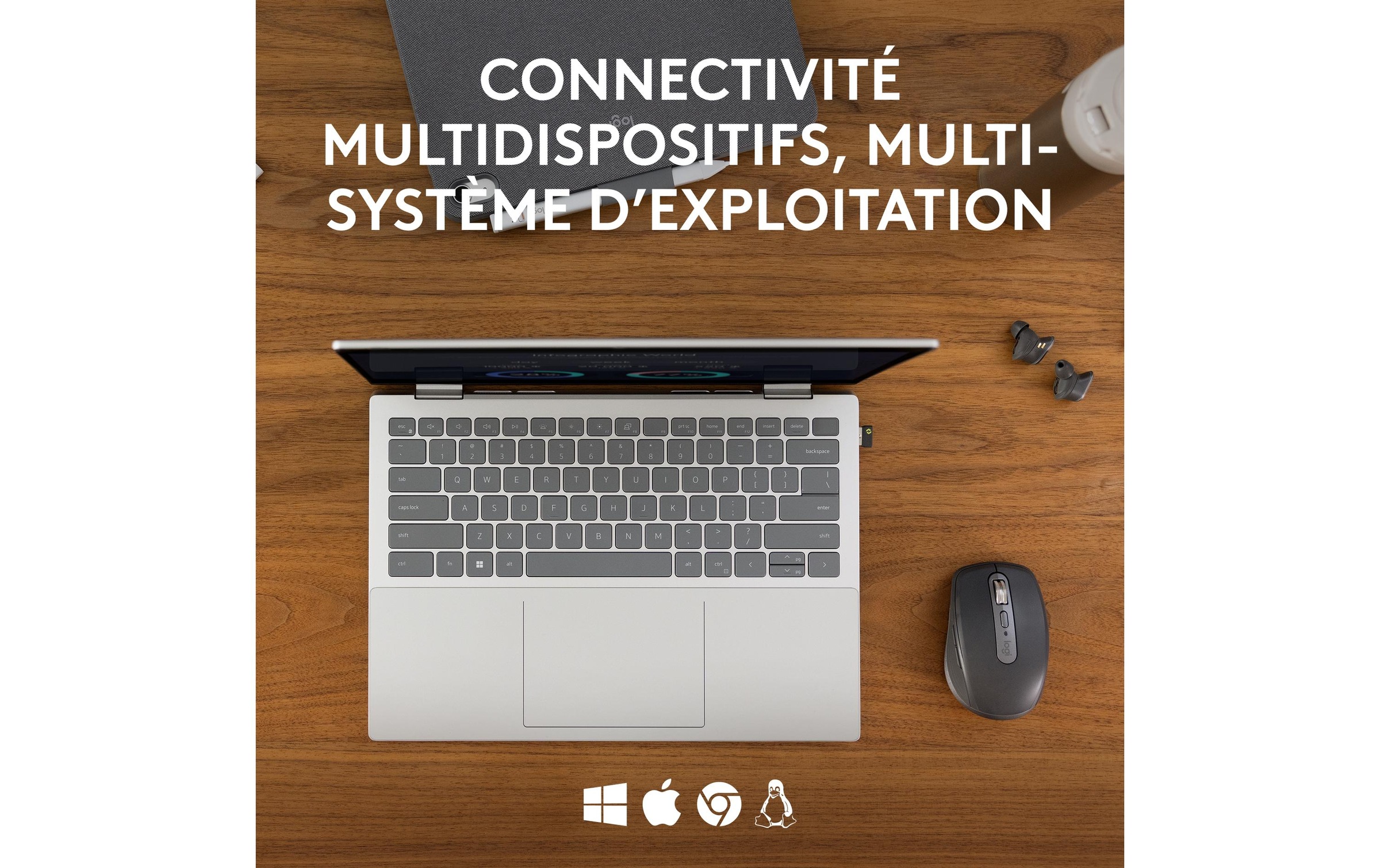 Logitech Maus »Maus MX Anywhere 3s for Business Graphite« kabellos