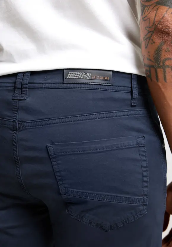 Slim Fit Hose - deep navy blue