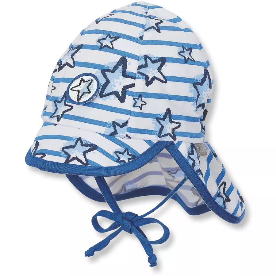 Sterntaler Schildmütze Flapper Jersey Sterne kristallblau