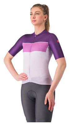 Maillot à Manches Longues Castelli Elegante Femme Rose Violet