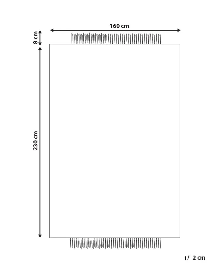 Vloerkleed KETENLI Wit 160 x 230 cm Wol