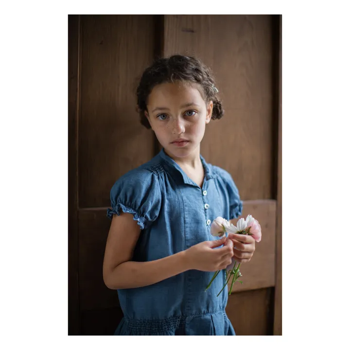Soor Ploom Robe Coton et Lin Lucille | Bleu