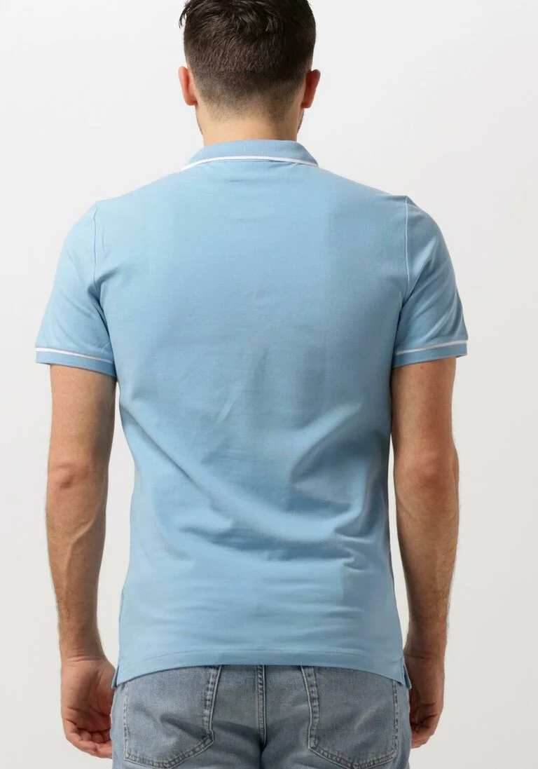 CALVIN KLEIN lichtblauwe calvin klein polo tipping slim polo