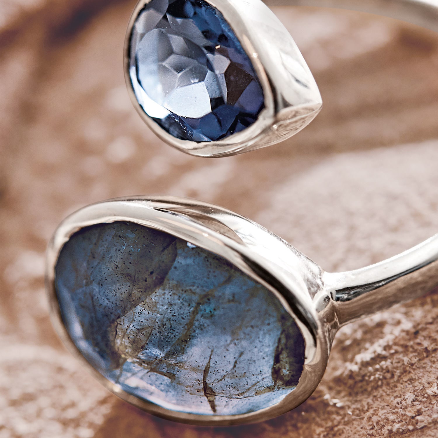 Ring Meadow blau/silber