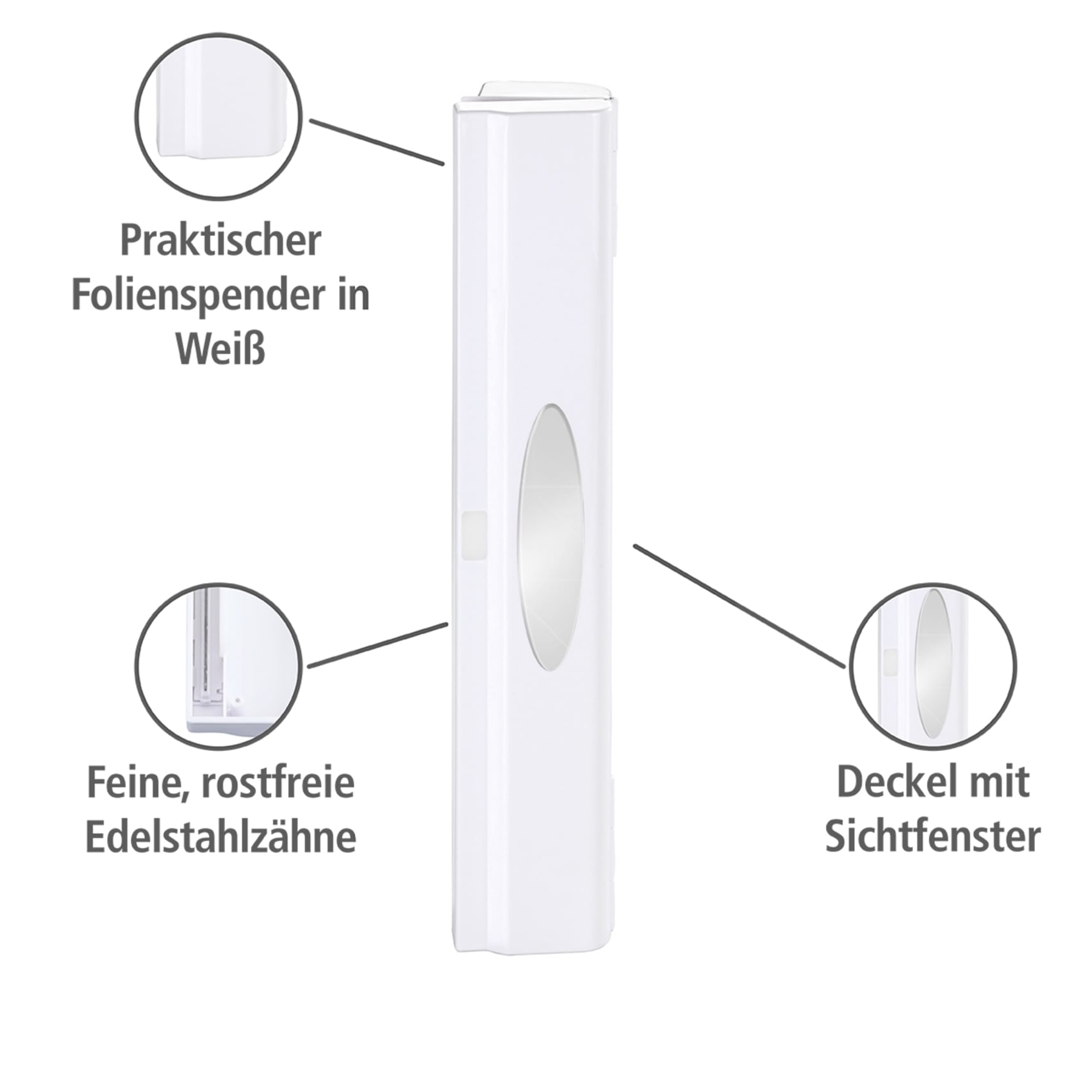 WENKO Folienspender »Modell Perfect-Cutter« für Folienrollen bis 33 cm Breite, für Alufolien und Frischhaltefolien