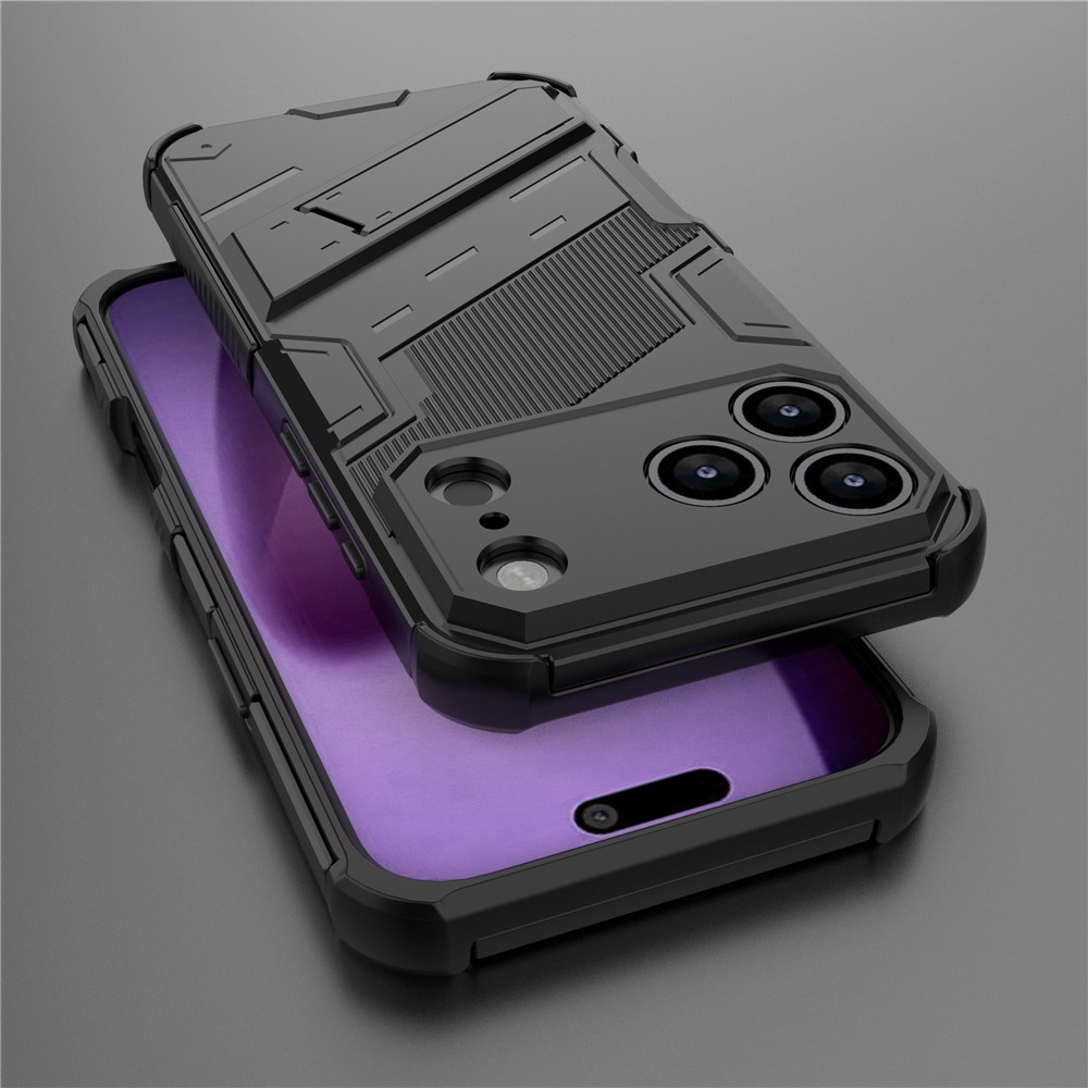 iPhone 17 Pro Hybrid Hardcase Hülle   Kickstand Aufsteller - Schwarz