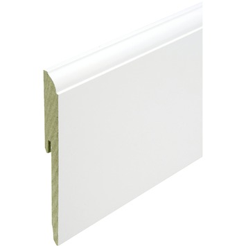 CANDO hoge plint kwartrond clip wit 1,2 x 12