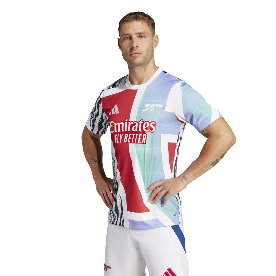 Arsenal T-shirt d'Entraînement Avant-Match - Rouge/Blanc/Noir/Turquoise