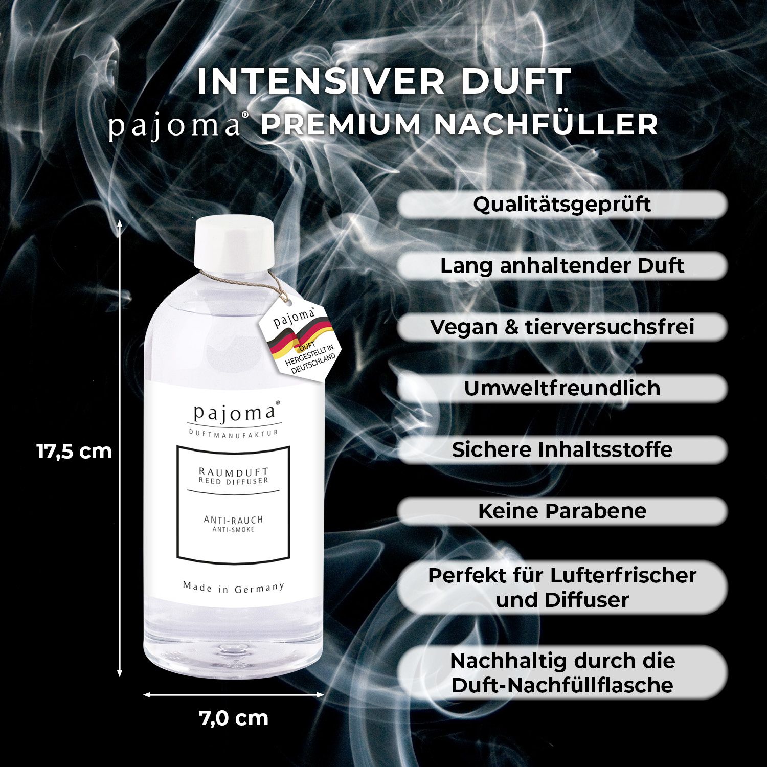 pajoma® Raumduft Nachfüllflasche, Anti Rauch