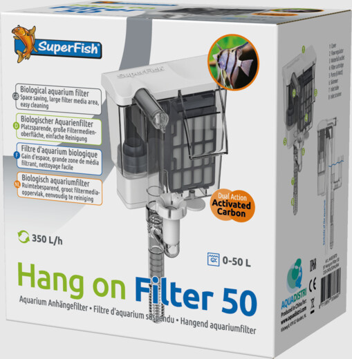 Superfish Hang On Filter 50 | Filtersysteem Aquarium