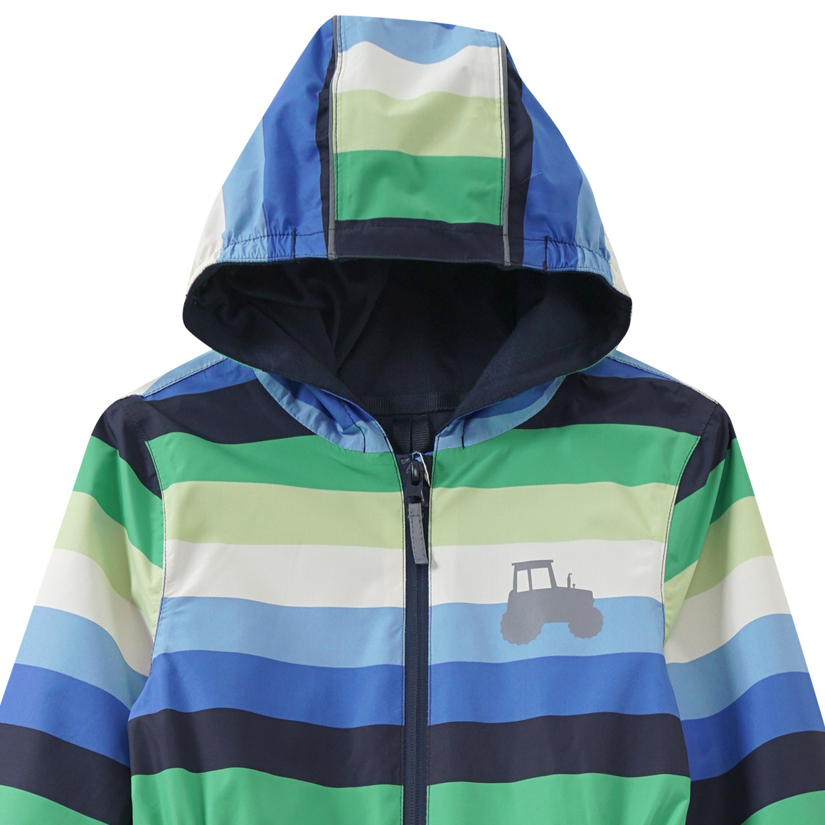 Topolino Jungen Regenoverall mit Streifen grün / blau