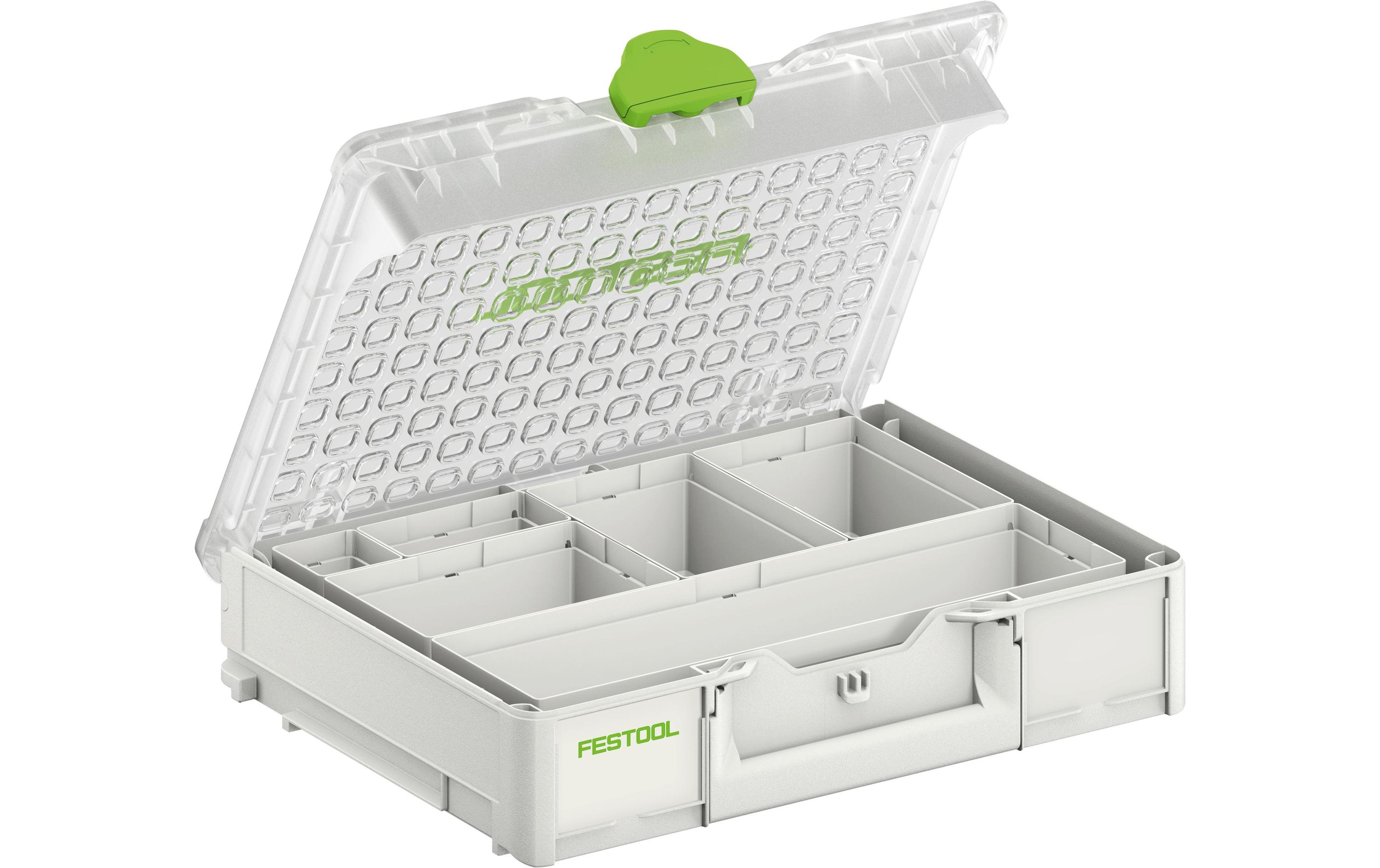 Systemkoffer Systainer SYS3 ORG M 89 6x ESB -teiligSystainer³ Organizer mit 6 Einsatzboxen für Montageausstattung mit Durchblick
