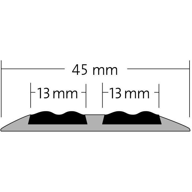 Profil nez de marche plat DOUBLE INSERT - 45 mm