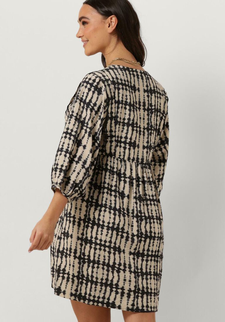 BY-BAR zwarte by-bar mini jurk nova tie dyed dress