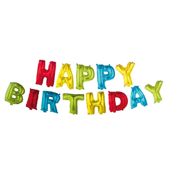 Folienballonset - Happy Birthday - ca. 3,5 m