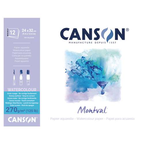 CANSON® Montval® Aquarellkarton „TORCHON“, 270 g/qm