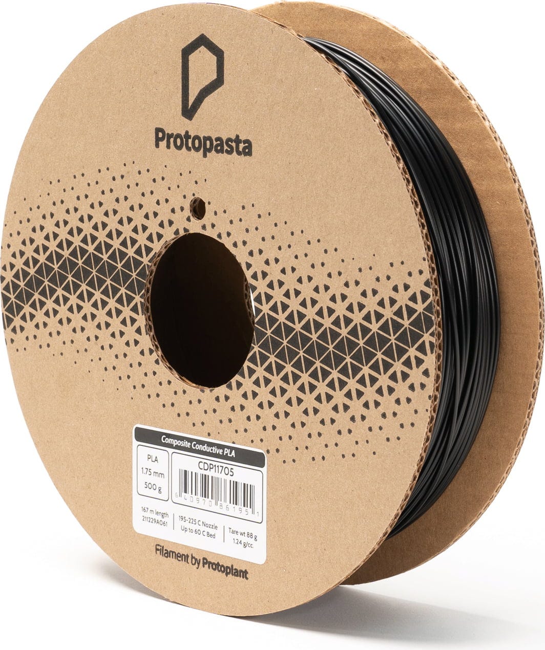Protopasta  Electrically Conductive Composite PLA, 1,75 mm / 500 g    Elektrisch leitfähiges PLA mit hoher Bruchfestigkeit