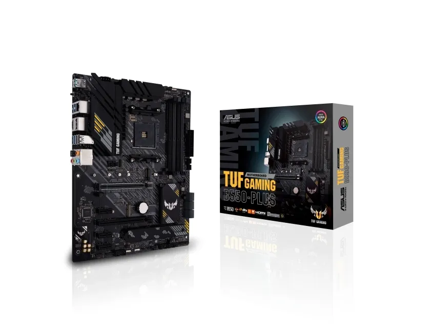 ASUS TUF GAMING B550-PLUS WIFI II - Bundkort - ATX - Socket AM4 - AMD B550 Chipset - USB-C Gen2, USB 3.2 Gen 1, USB 3.2 Gen 2 - 2.5 Gigabit LAN, Wi-Fi 6, Bluetooth - onboard grafik (CPU påkrævet) - HD Audio (8-kanaler)