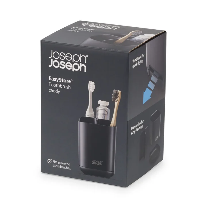 Joseph Joseph - EasyStore Zahnbürstenhalter, large / schwarz
