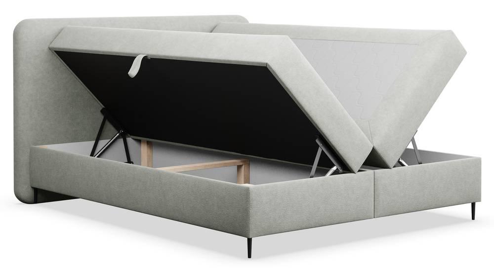 NADUVI Collection Boxspring Contero chenille 160 x 200 cm met