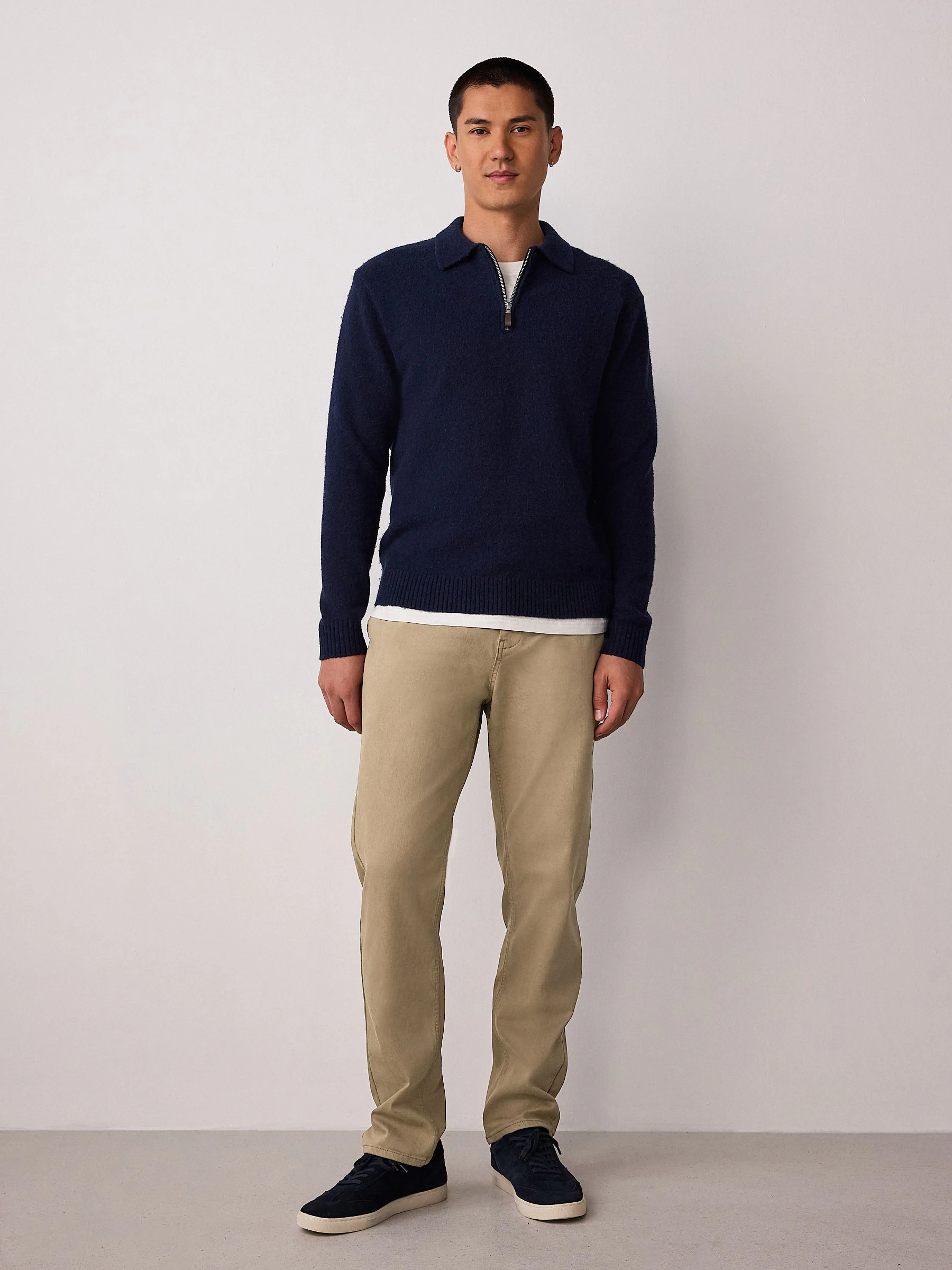 Pastelgeel - Slim Fit - Motionflex chino
