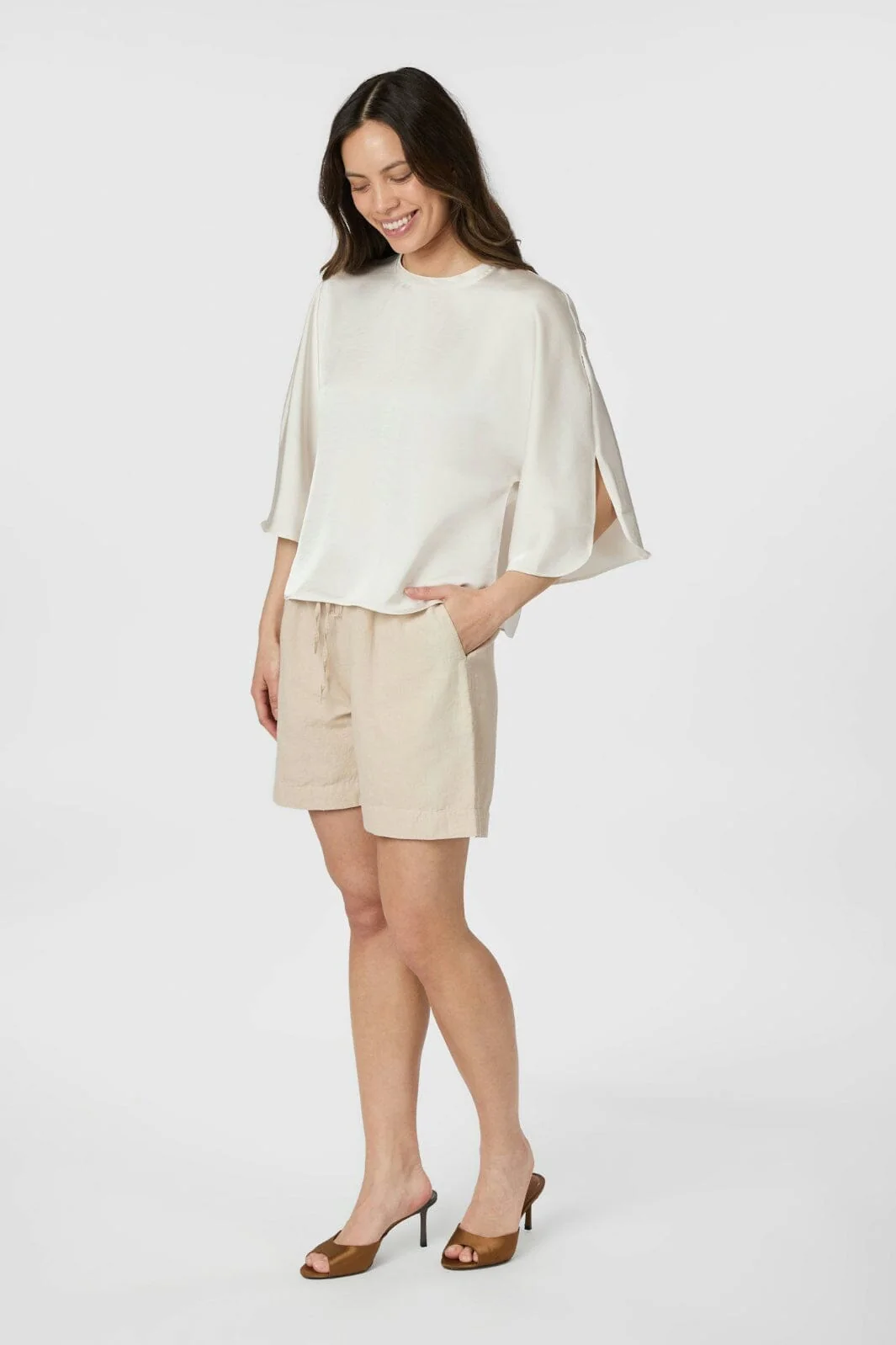 Neo Noir Liora Heavy Sateen Blouse 165567