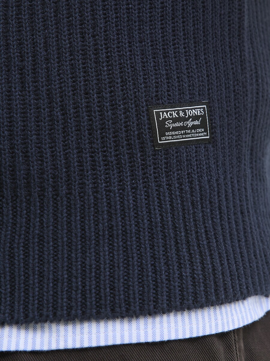 JACK & JONES<br>Suéter com gola marinheiro e meio zíper