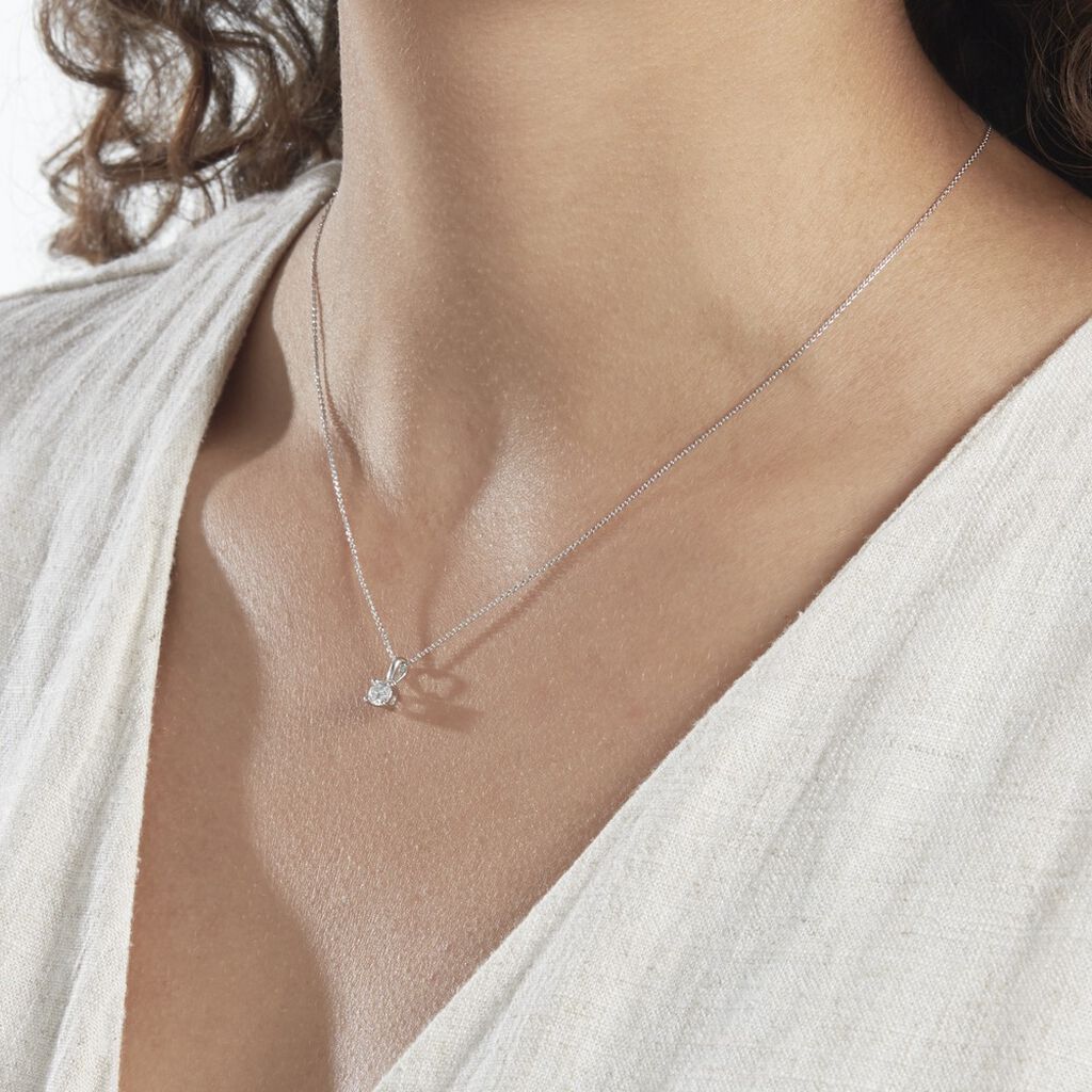 Collier Victoria Platine Blanc Diamant