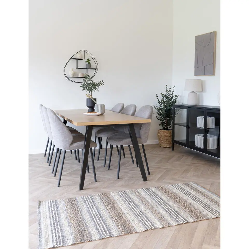 Vloerkleed Naturel/Ivoor - Jute - 180x80x1cm - Morena