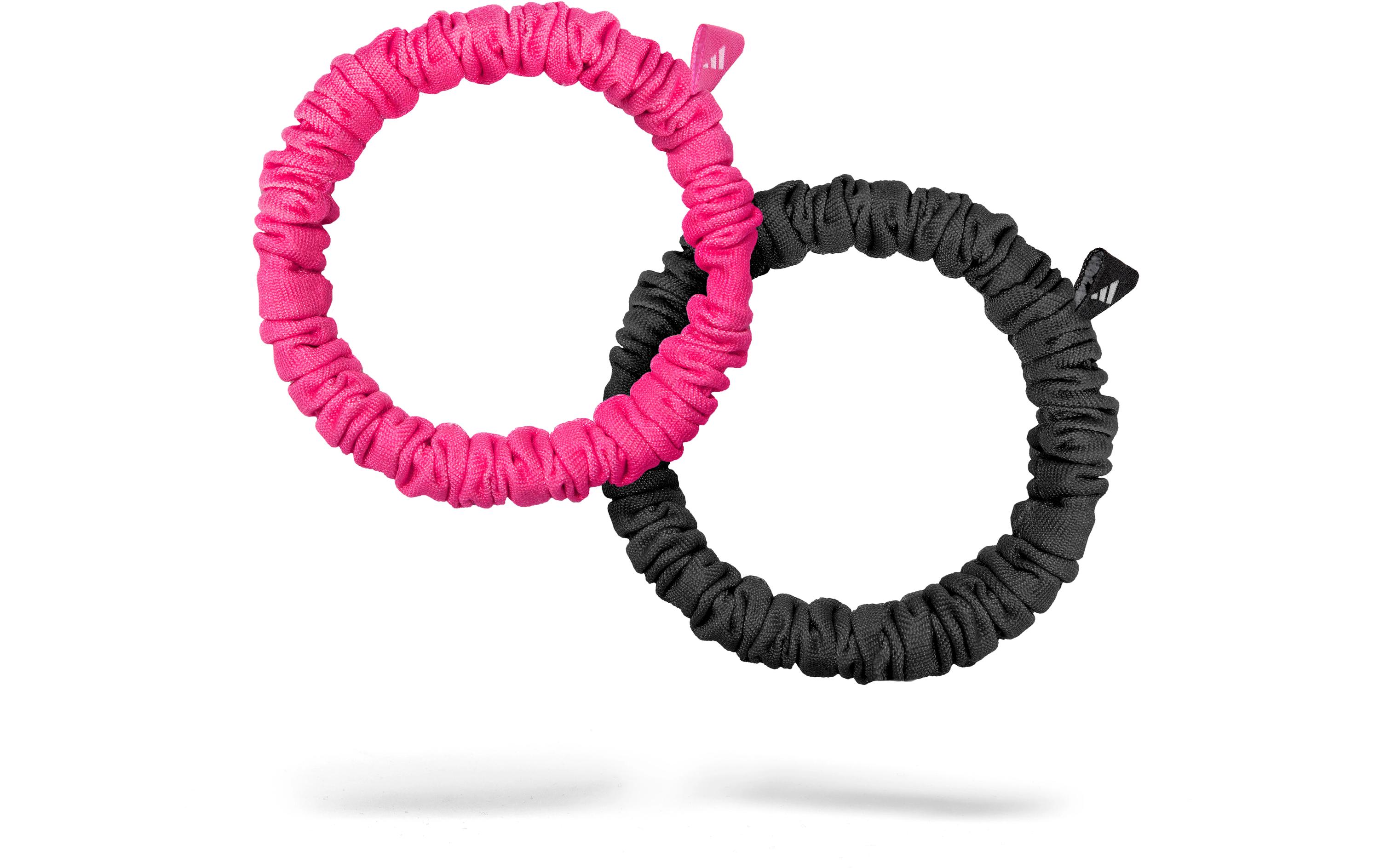 Hair Scrunchies Schwarz und Lucid PinkHaargummis