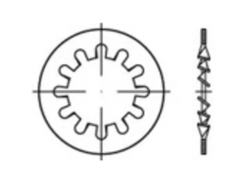 TOOLCRAFT 138334 Tandskive Indvendig diameter: 4.3 mm DIN 6797 Fjederstål 500 stk