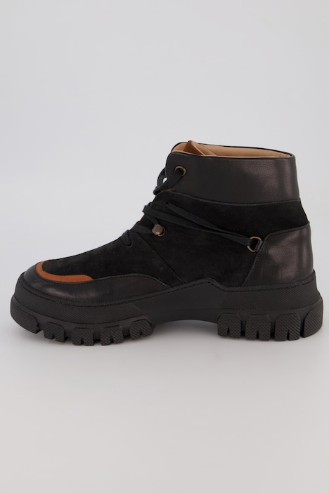 Leder-Boots, Bergsteiger-Optik, Weite H