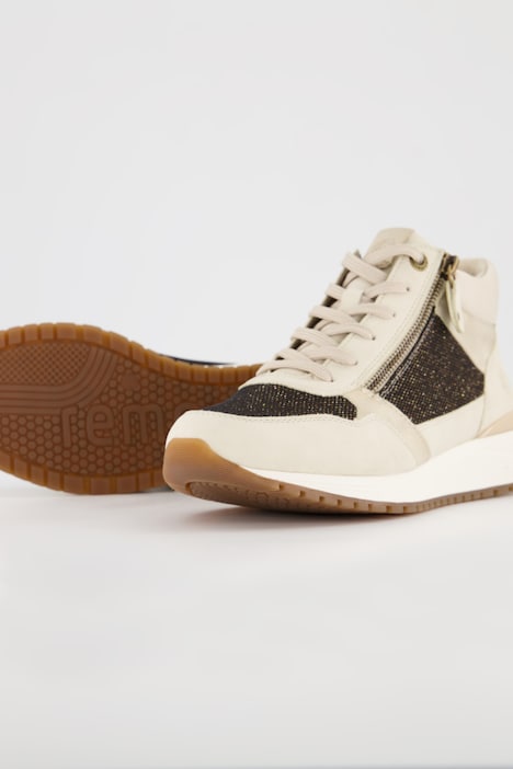 Remonte, Leder-Sneaker, hoher Schaft, Reißverschluss, Weite G