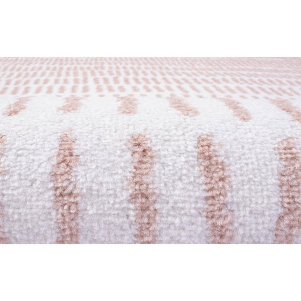 Tapis salon chambre shaggy rose motif géométrique poils longs doux 150x200cm- décoration- mobilier d'intérieur