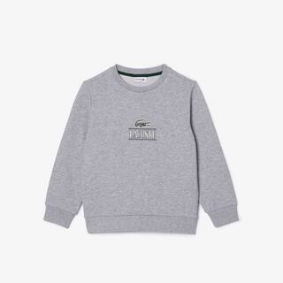Sweatshirt avec imprimé iconique en coton Pullovers & Sweatshirts - Gris - Lacoste - Enfant