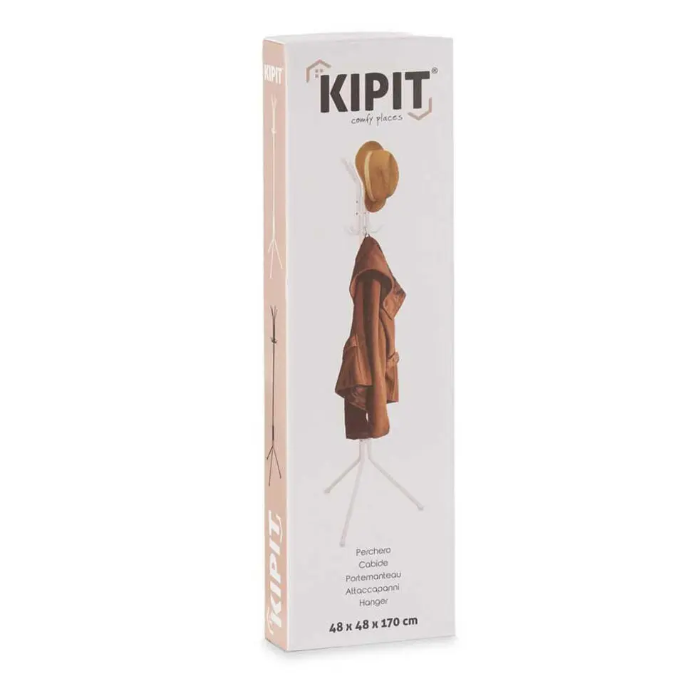 Kipit Kapstok - staand - wit - metaal - 175 x 48 cm