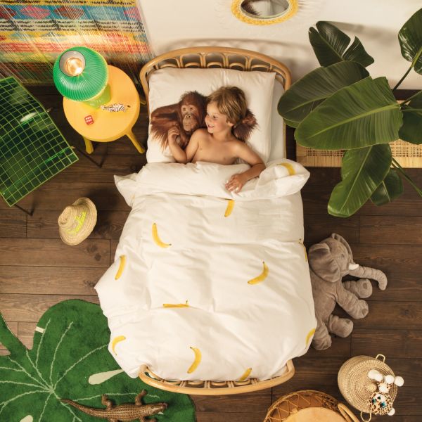 Snurk Banana Monkey Dekbedovertrek 140 x 200/220 cm