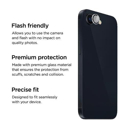 iPhone 16e Mountain Glass Lens Ring Clear Kameralinsen Schutzring Case Friendly (EGSP01037)