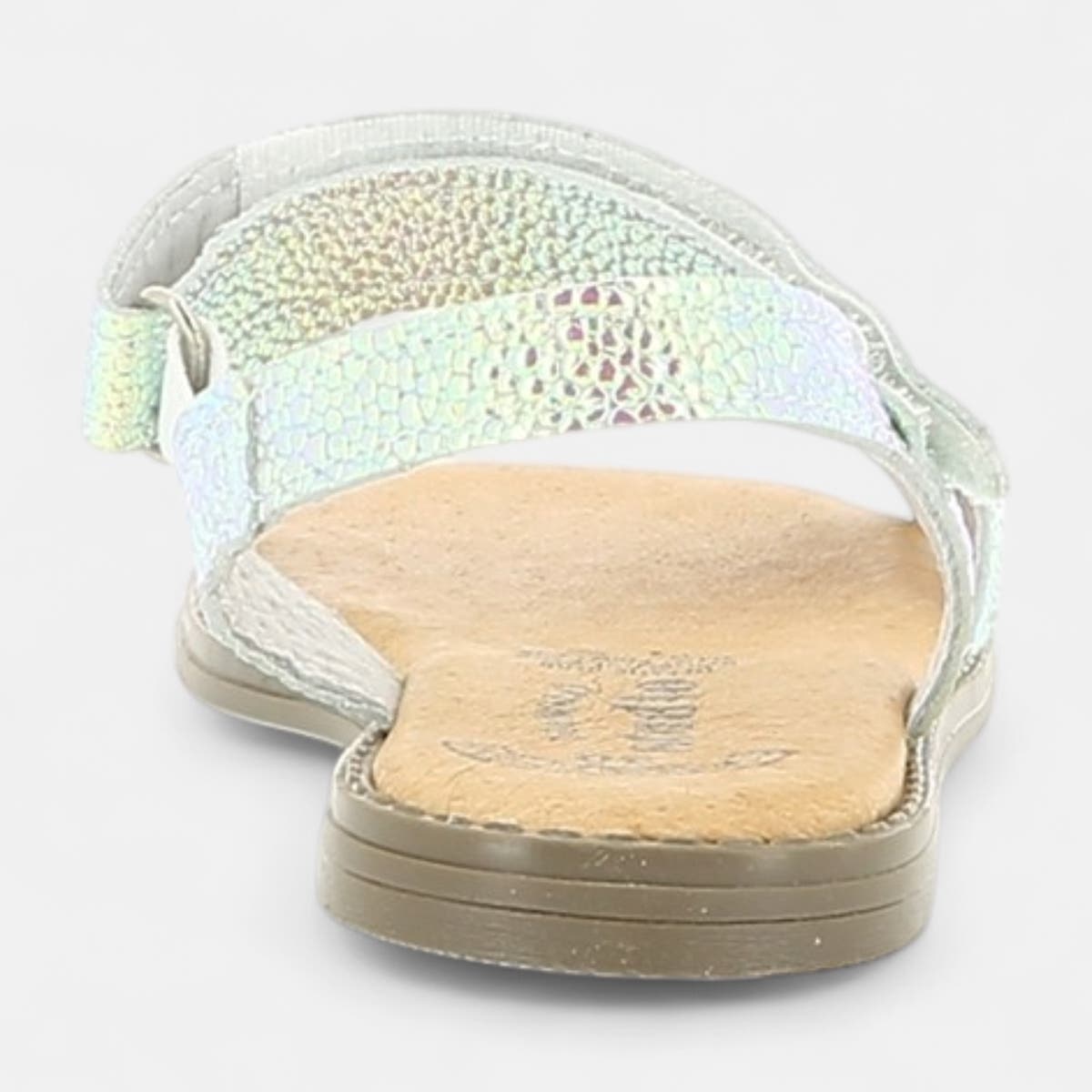 Nu-pieds Fille en cuir or