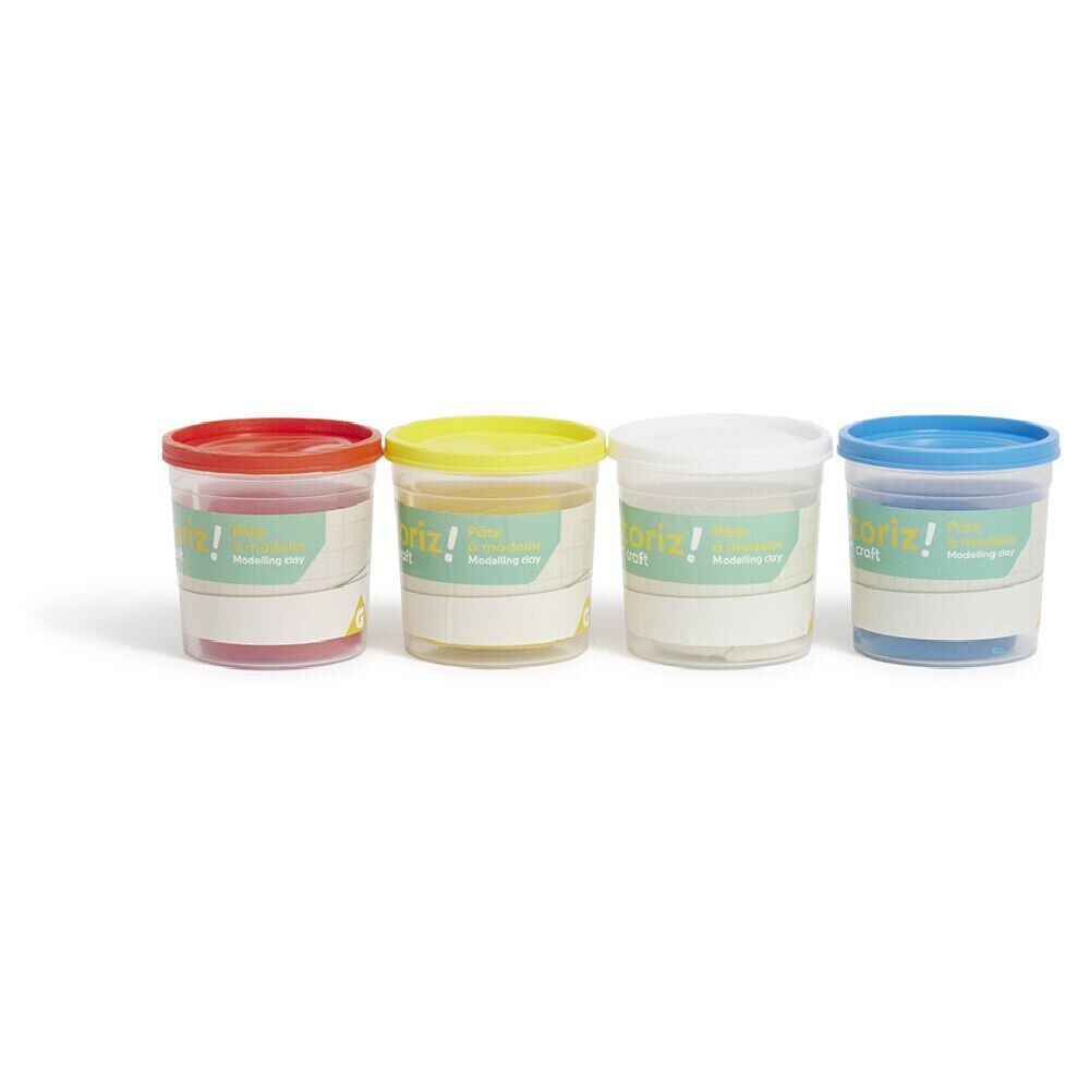 Pâte à modeler en pot de 125g x4
