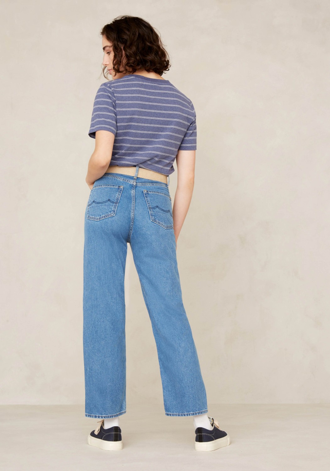 Kings Of Indigo Jeans Liora Cropped Clean Holo Mid Vintage