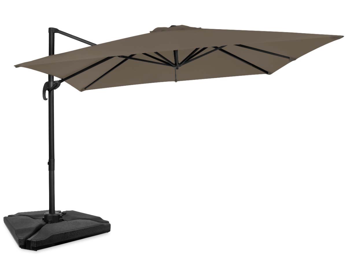 Vonroc Premium Pisogne 300 zweefparasol met 4 tegels - Taupe