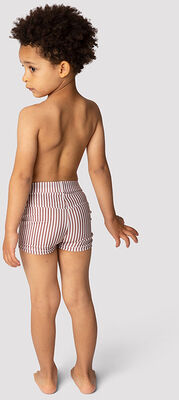 MINI A TURE Gerryan Badeshorts, Acorn Brown Stripes
