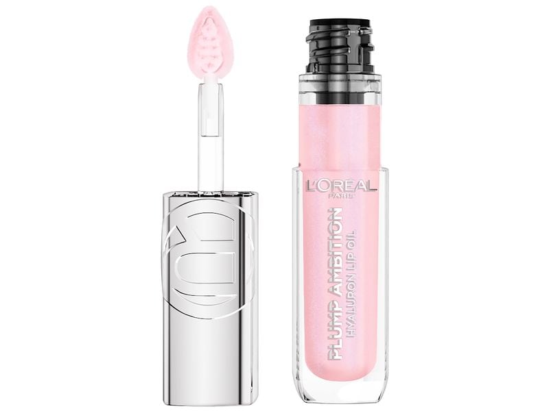 L'Oréal Paris Lip Gloss Plump Ambition Hyaluron 101 Cristal Lippenöl macht die Lippen voller und weicher in nur einem Wisch