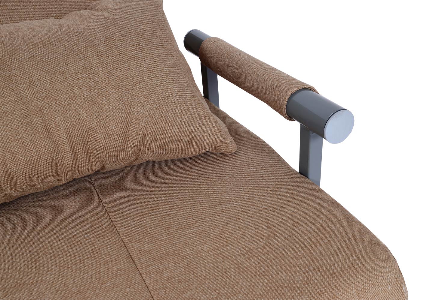 Schlafsessel MCW-K29, Klappsessel Schlafsofa Gästebett Relaxsessel, Liegefläche 186x97cm Stoff (270g/m²) ~ creme-beige
