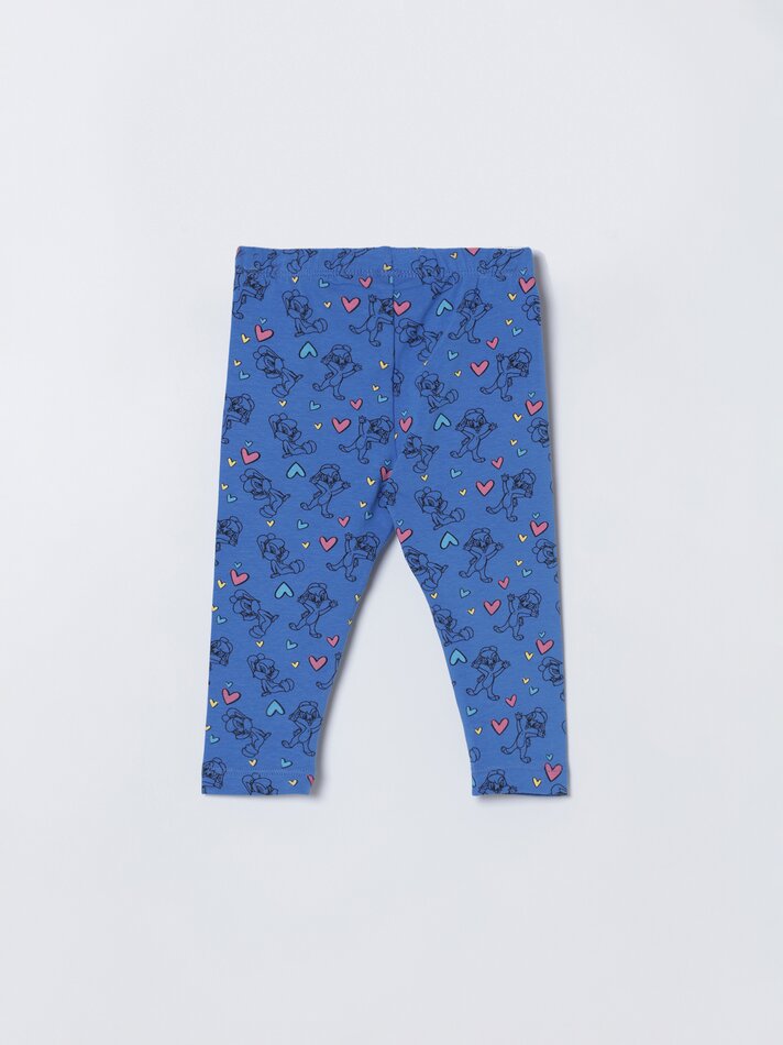 Conjunto de camiseta e legging de duas peças - Azul Royal