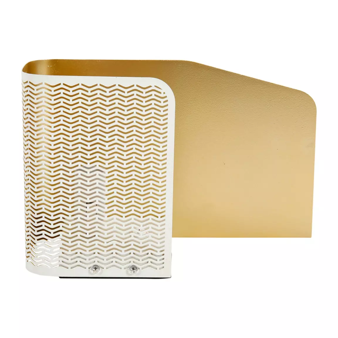 Lampe à poser en métal (L25 x H16 cm) Aladin Dorée et blanche